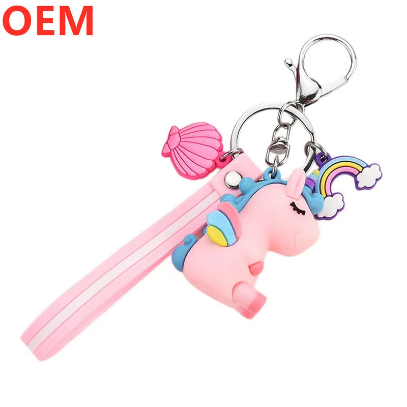3d in plastica creativo cartone animato chiaviera anello chiaviera OEM fabbrica ingrosso chiaviera di cartone animato in plastica