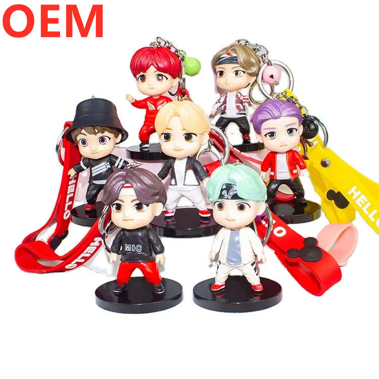 3d in plastica creativo cartone animato chiaviera anello chiaviera OEM fabbrica ingrosso chiaviera di cartone animato in plastica