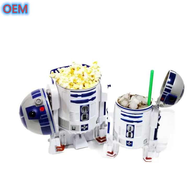 Fabbrica Custom Riutilizzabile Plastica Popcorn Container Bucket OEM Design 3d Popcorn Bucket