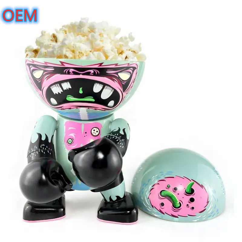 Cartoon Popcorn Bucket Personalizzazione, OEM Design Popcorn Bucket di plastica di alta qualità