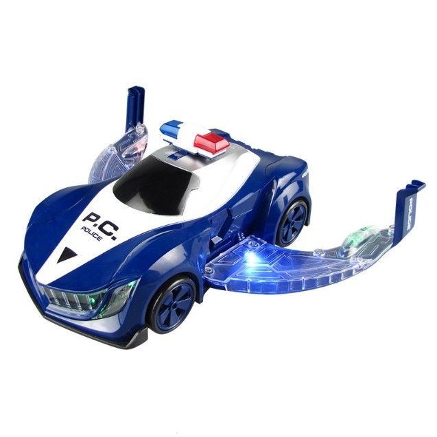 360 rotazione auto di polizia elettrica veicolo LED musica bambini giocattoli educativi bambini regalo regalo di compleanno
