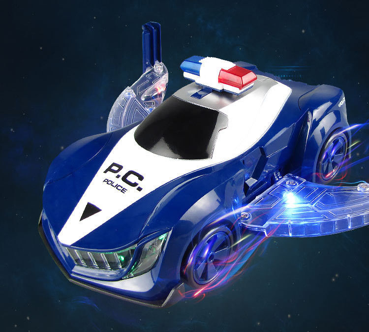 360 rotazione auto di polizia elettrica veicolo LED musica bambini giocattoli educativi bambini regalo regalo di compleanno