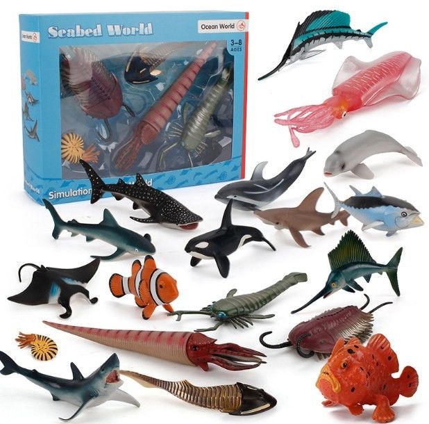 OEM fabbrica personalizzata Simulazione Animali di vita marina Kit di modello di azione Figure miniatura Educazione