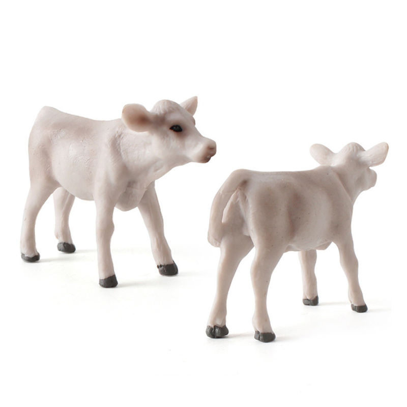 Giocattoli di gioia zoologici per animali da allevamento Modello di mucca Figura di azione Simulazione di animali Figura di plastica Modelli