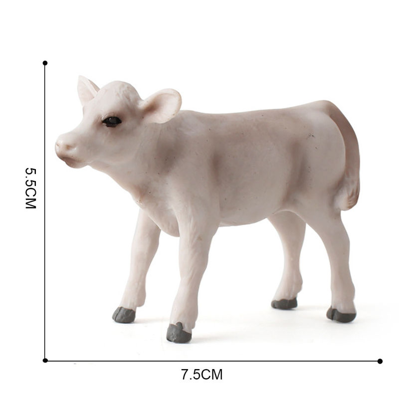 Giocattoli di gioia zoologici per animali da allevamento Modello di mucca Figura di azione Simulazione di animali Figura di plastica Modelli
