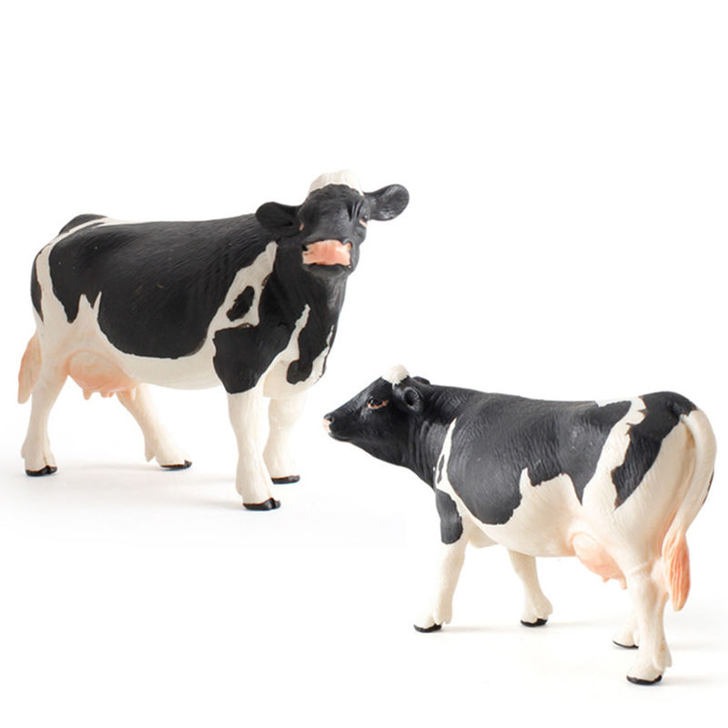 Giocattoli di gioia zoologici per animali da allevamento Modello di mucca Figura di azione Simulazione di animali Figura di plastica Modelli