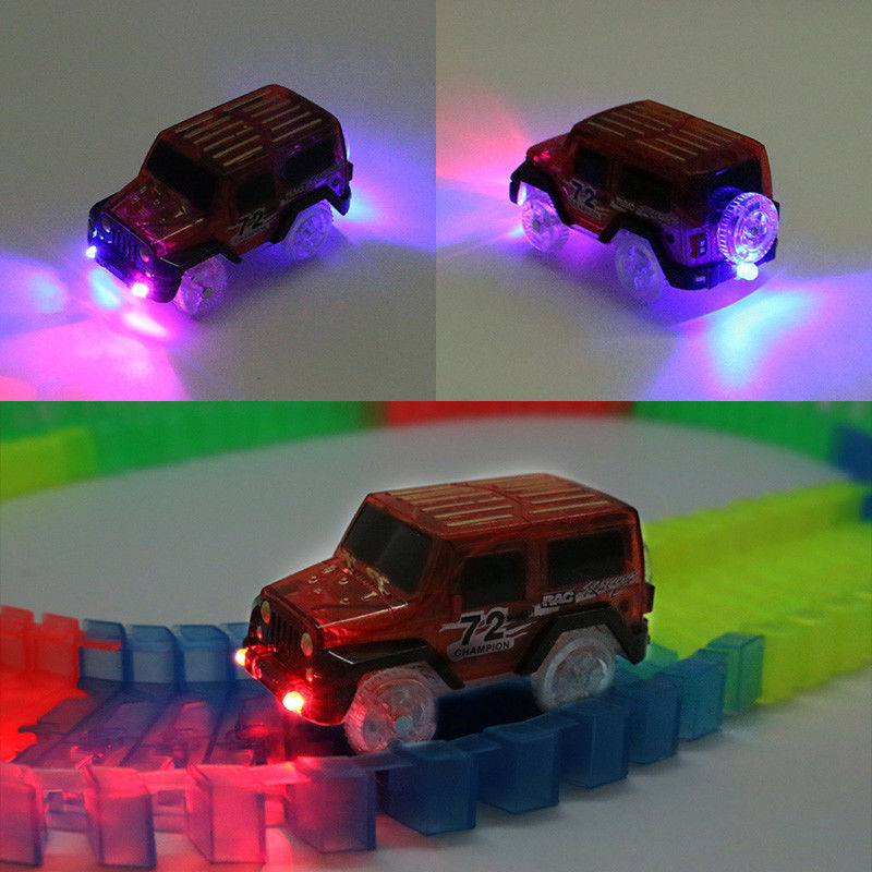 LED personalizzati illuminano le auto giocattoli con luci lampeggianti auto giocattolo fai da te fancy bambino