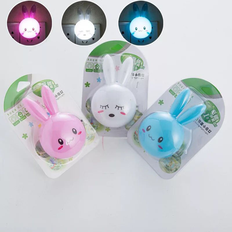 Produttore di giocattoli personalizzato Lampada notturna LED coniglio Interruttore accensione / spegnimento luce da parete Lampada da letto