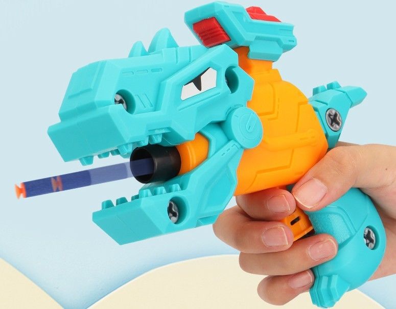Oem pistola giocattolo per bambini fai da te disassemblaggio del bambino dinosauro pistole da proiettile morbido giocattolo EVA spugna puzzle armato modello assemblato
