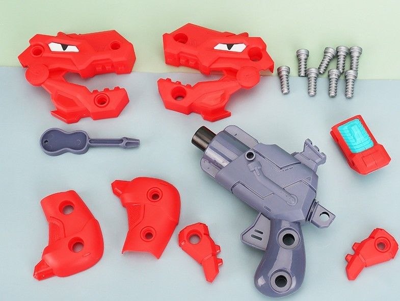 Oem pistola giocattolo per bambini fai da te disassemblaggio del bambino dinosauro pistole da proiettile morbido giocattolo EVA spugna puzzle armato modello assemblato