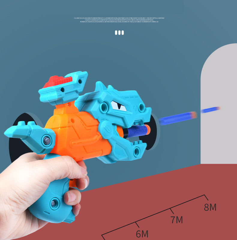 Oem pistola giocattolo per bambini fai da te disassemblaggio del bambino dinosauro pistole da proiettile morbido giocattolo EVA spugna puzzle armato modello assemblato
