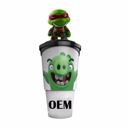 OEM 3D Collectible Designer Toy Custom Your Own Plastic Cup 3D Cartoon Drink Cup