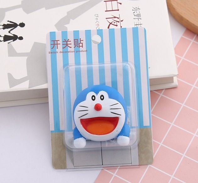 Kt Cat Cartoon Switch Cover Room Decor 3D Interruttore On-Off Adesivo Interruttore Presa da parete