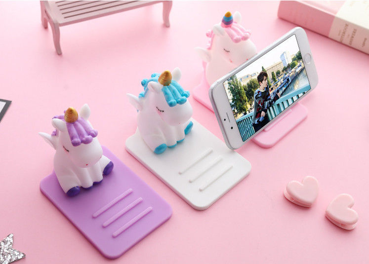 Cartone animato portatelefono in silicone pigro Unicorn Car Desktop Multifunzione Regolabile supporto antiscivolo