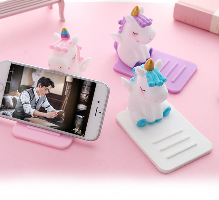 Cartone animato portatelefono in silicone pigro Unicorn Car Desktop Multifunzione Regolabile supporto antiscivolo