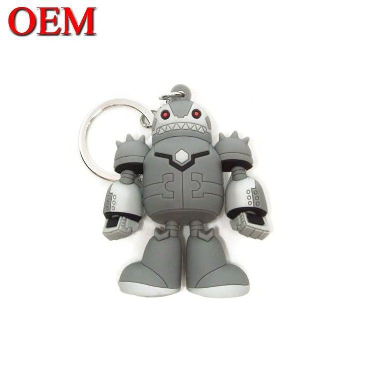 OEM Logo Portachiavi in PVC 3D morbidi Portachiavi personalizzati per animali Portachiavi da figura