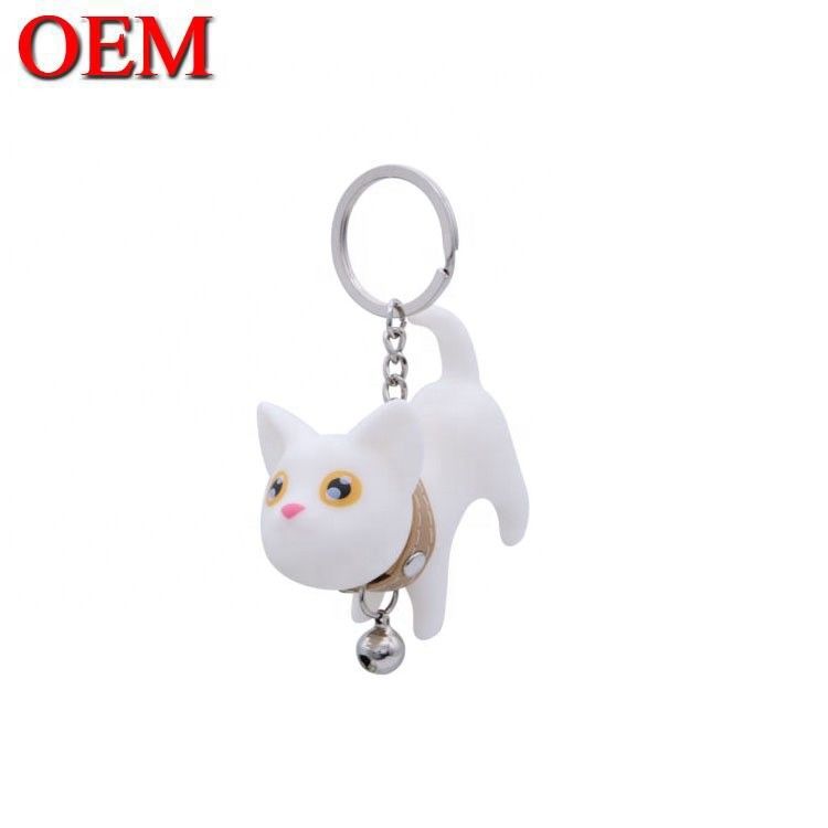 OEM Logo Portachiavi in PVC 3D morbidi Portachiavi personalizzati per animali Portachiavi da figura