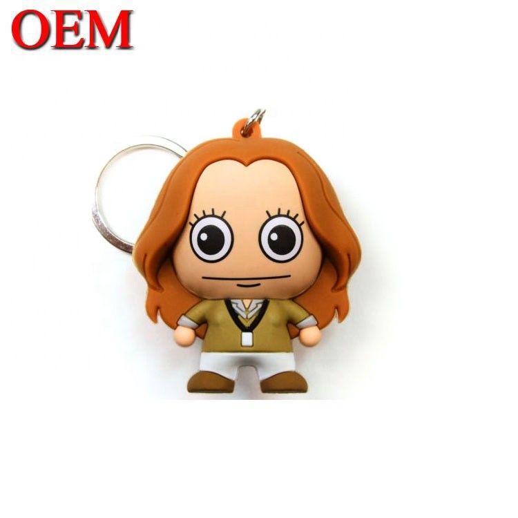 OEM Logo Portachiavi in PVC 3D morbidi Portachiavi personalizzati per animali Portachiavi da figura