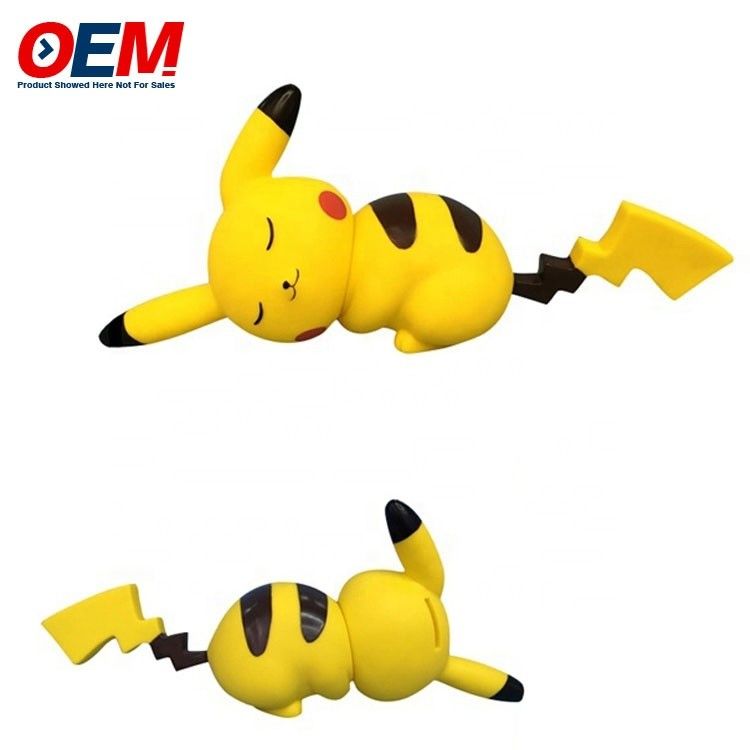 Fabbrica OEM realizzare cartoni animati Plastic Coin Bank PVC Pika Con chiave di blocco Piggy Bank Plastic