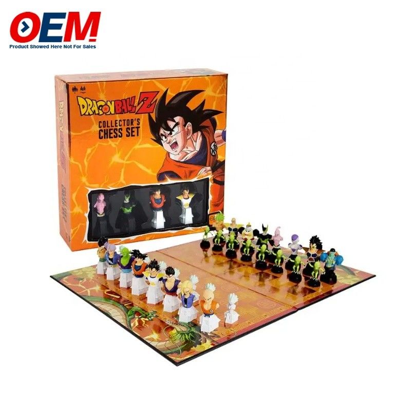 Set di scacchi con personaggi in plastica PVC personalizzati, set di scacchi con figurine OEM, crea un divertente giocattolo di scacchi