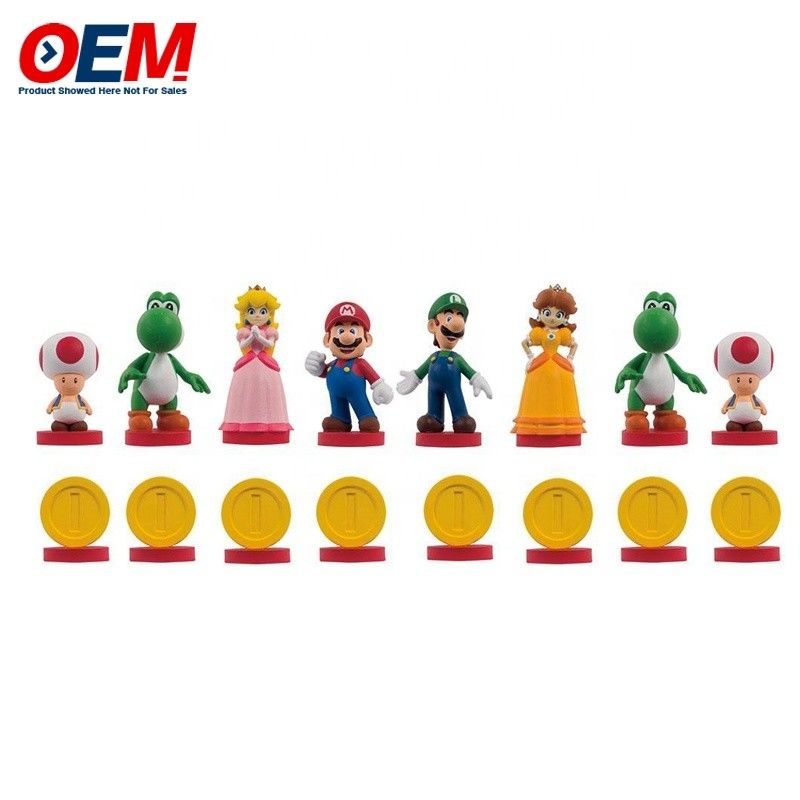 Set di scacchi con personaggi in plastica PVC personalizzati, set di scacchi con figurine OEM, crea un divertente giocattolo di scacchi
