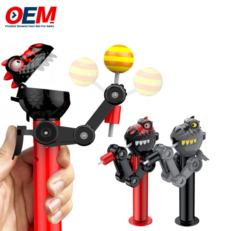 Pop-Up Lollipop Holder Case Made Plastic Candy Toy OEM Creativo Lollipop Toy Per Bambino