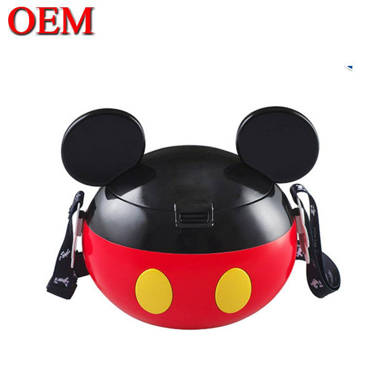 personaggio di cartone animato Plastico PP cartone animato in forma di leone Contenitori di popcorn con coperchio per la raccolta