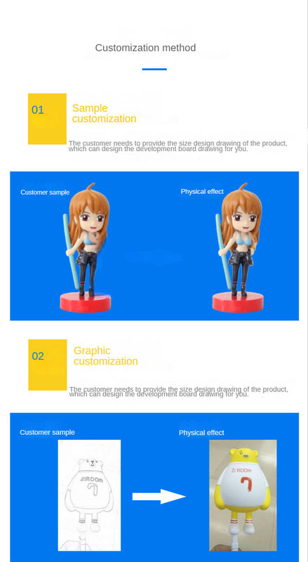 Fabbrica Custom OEM Cute 3D Mini Figure Anime Telefono Cavo Morso giocattolo giocattoli in plastica PVC in vinile
