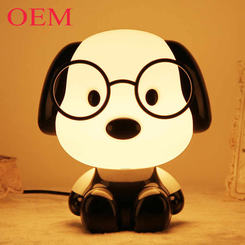 Animali cartoni animati Cane Luce notturna Portabile Decorazione domestica Lampada da tavolo