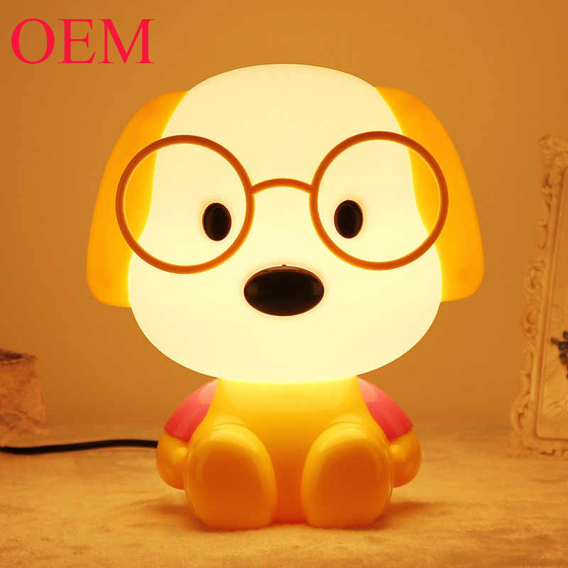 Animali cartoni animati Cane Luce notturna Portabile Decorazione domestica Lampada da tavolo