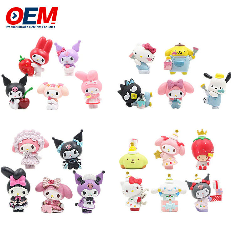 Custom PVC Cute Mini Figure OEM giocattolo di cartone animato di plastica fare 5 cm di altezza giocattolo di plastica