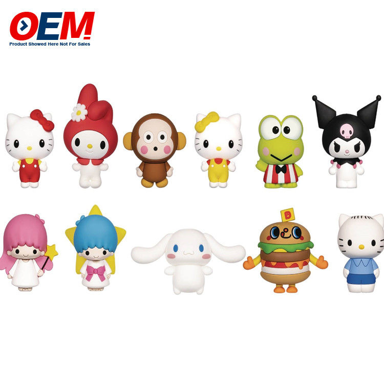 Custom PVC Cute Mini Figure OEM giocattolo di cartone animato di plastica fare 5 cm di altezza giocattolo di plastica