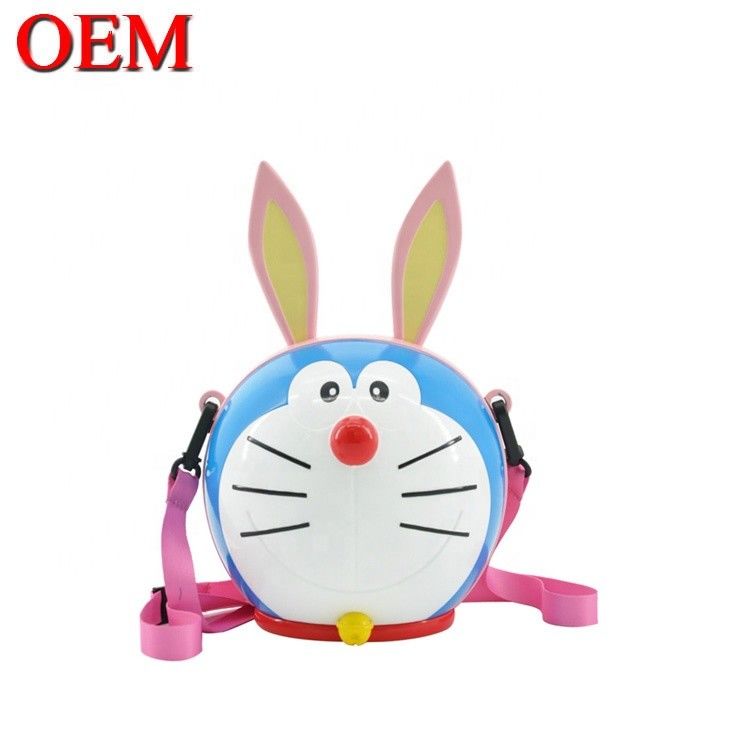 Custom Cute Plastic Cartoon Role 3D Popcorn Bucket OEM Container di cibo per Natale