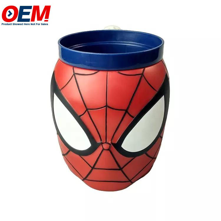 Contenitore di plastica 3d figurato cartone animato Popcorn Bucket Contenitore di caramelle Popcorn Cookie Bucket