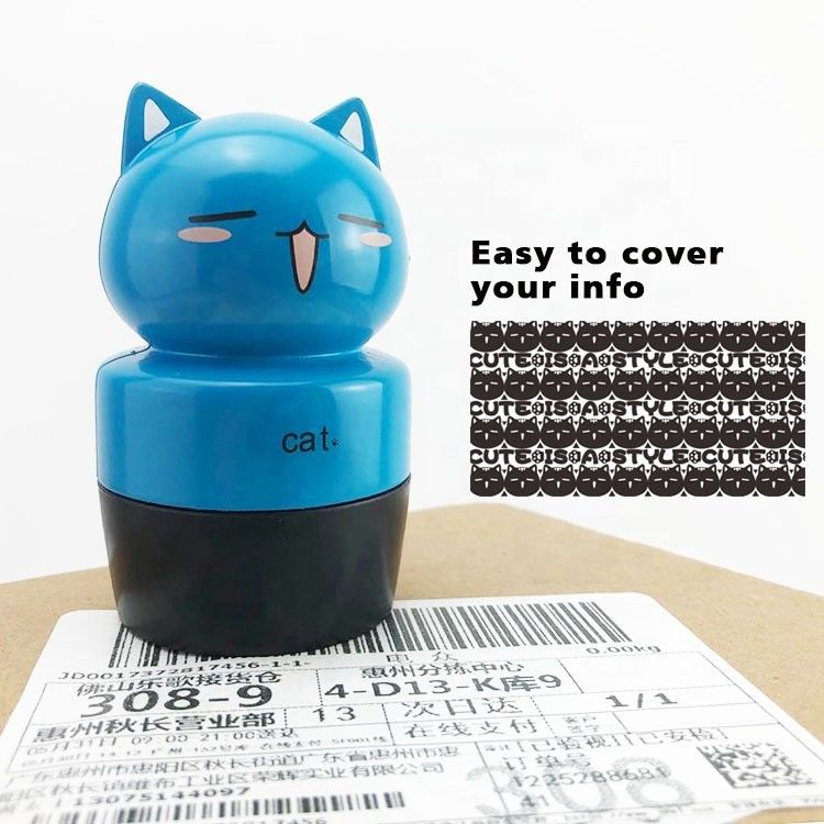 2023 Custom Children Flash Toy Animal Personalized Clothing Fabric Self Inking Name Cartoon Stamp per bambini