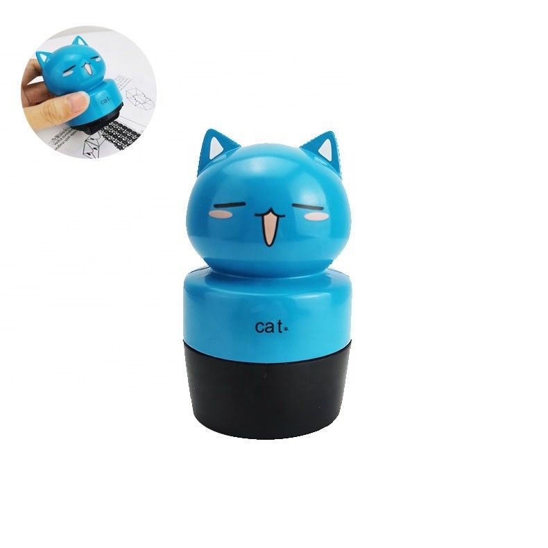 2023 Custom Children Flash Toy Animal Personalized Clothing Fabric Self Inking Name Cartoon Stamp per bambini