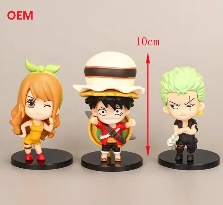 Modelli di cartoni animati Figure d'azione Anime Figure giocattoli per la decorazione in colore personalizzato