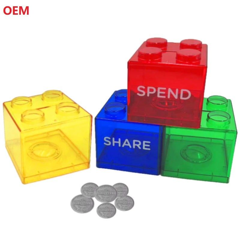ABS Cash Box Bambini Piggy Bank giocattolo per l'asilo regalo fornito dal cliente