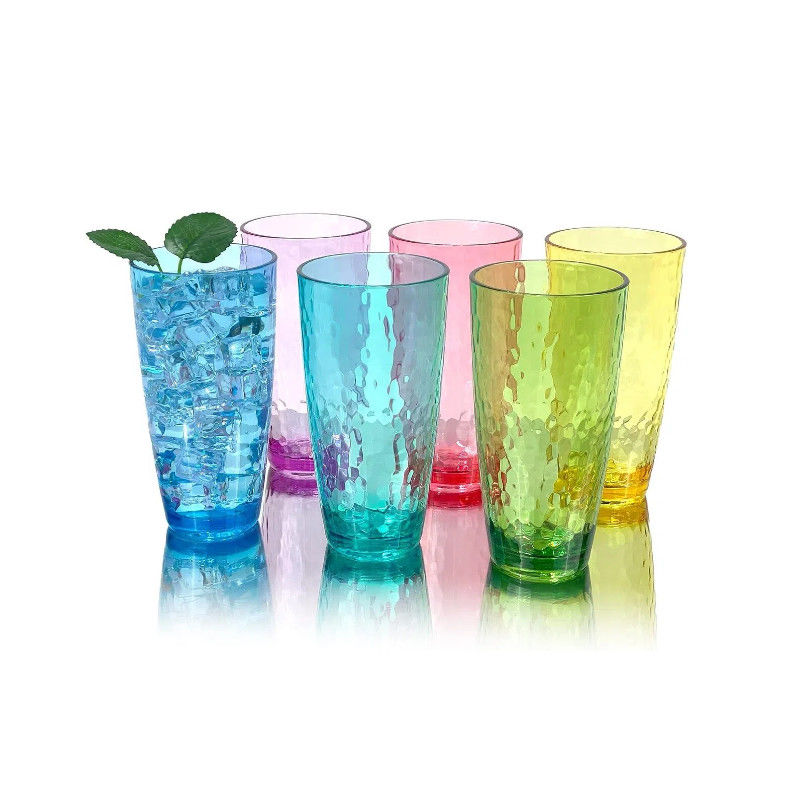 Acrilico Tumbler con coperchio e paglia doppia parete misto colore coppe di plastica riutilizzabili con il tuo progetto