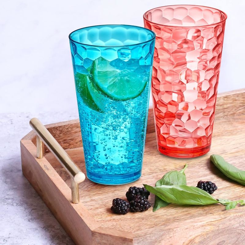 Acrilico Tumbler con coperchio e paglia doppia parete misto colore coppe di plastica riutilizzabili con il tuo progetto