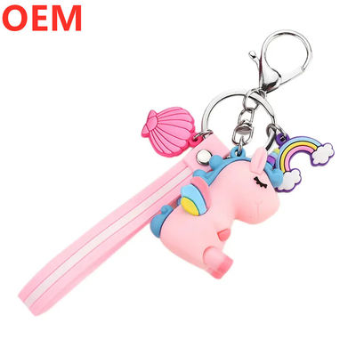 3d in plastica creativo cartone animato chiaviera anello chiaviera OEM fabbrica ingrosso chiaviera di cartone animato in plastica