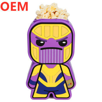 Fabbrica personalizzare secchi di popcorn creativi di plastica OEM Design secchi di popcorn riutilizzabili