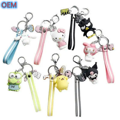 OEM fabbrica personalizzata Carino Cartoon Portachiavi personalizzare 3d Plastica PVC Portachiavi