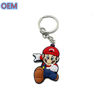 Portachiavi di plastica in PVC morbido personalizzati, OEM personalizzare portachiavi morbidi per animali da cartone animato