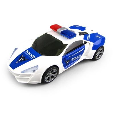 OEM 360 rotazione auto di polizia elettrica veicolo LED musica bambini giocattoli educativi