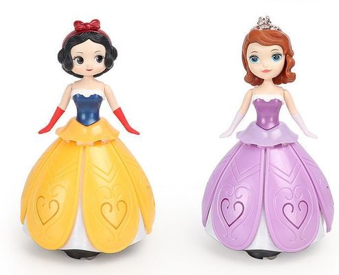 Danza personalizzata Principessa Universale Spinning Cool Light Music Aisha plastica figura giocattolo