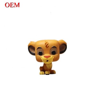3D Cartoon Pop Lion Statue Animato Plastic Animal Model Toy