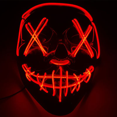 Maschera di Halloween personalizzata Maschera luminosa a LED Parole nere Maschere di Halloween a LED Maschera facciale