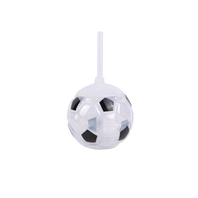 Tazza a forma di calcio in plastica su misura con tazza di tè dolce di latte di paglia
