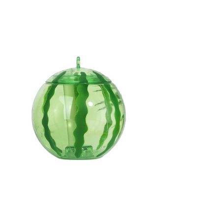 Tazza di plastica a forma di frutta personalizzata con paglia Tazza di tè con latte dolce Bottiglia portatile di succo